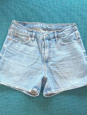 American Eagle Outfitters Light Wash Denim High-Rise Shorts